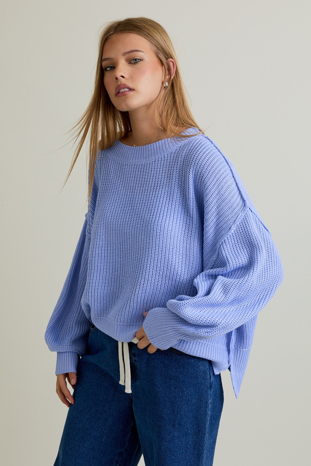 Periwinkle Drift Sweater