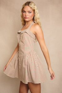 Gingham Charm Halter Dress
