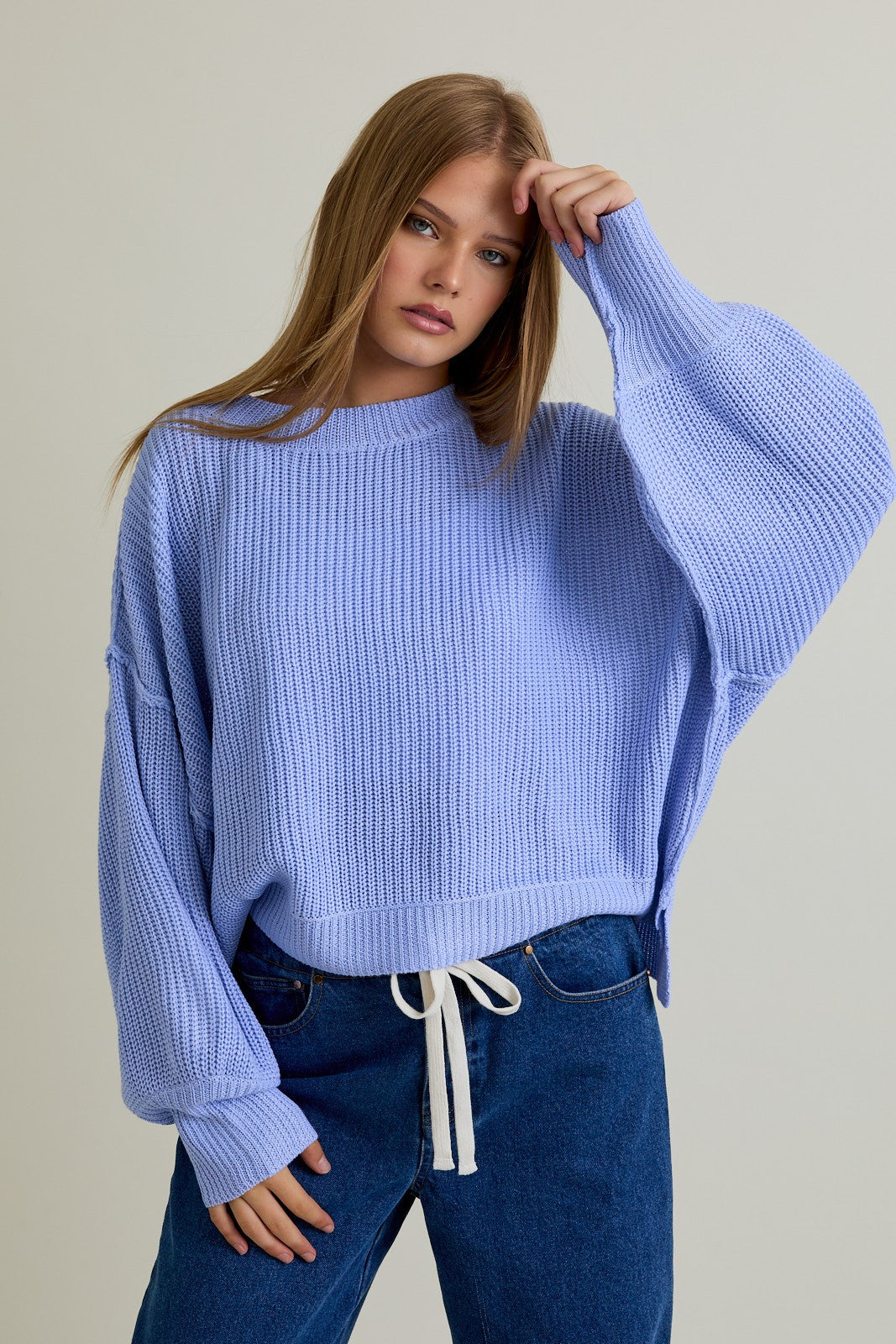 Periwinkle Drift Sweater