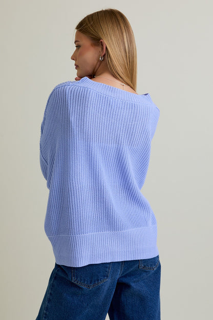 Periwinkle Drift Sweater