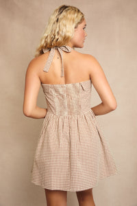 Gingham Charm Halter Dress