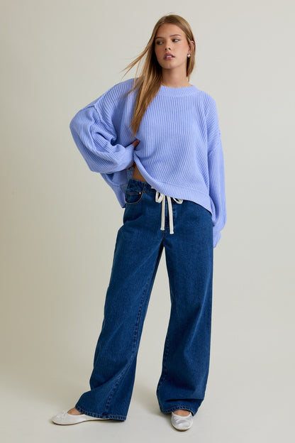 Periwinkle Drift Sweater