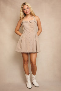Gingham Charm Halter Dress
