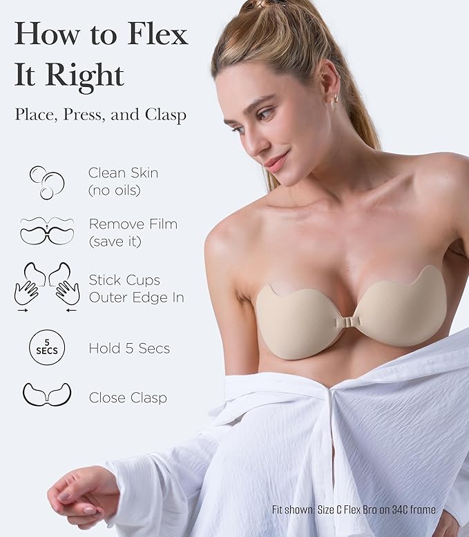 Adhesive Strapless Flex Bra