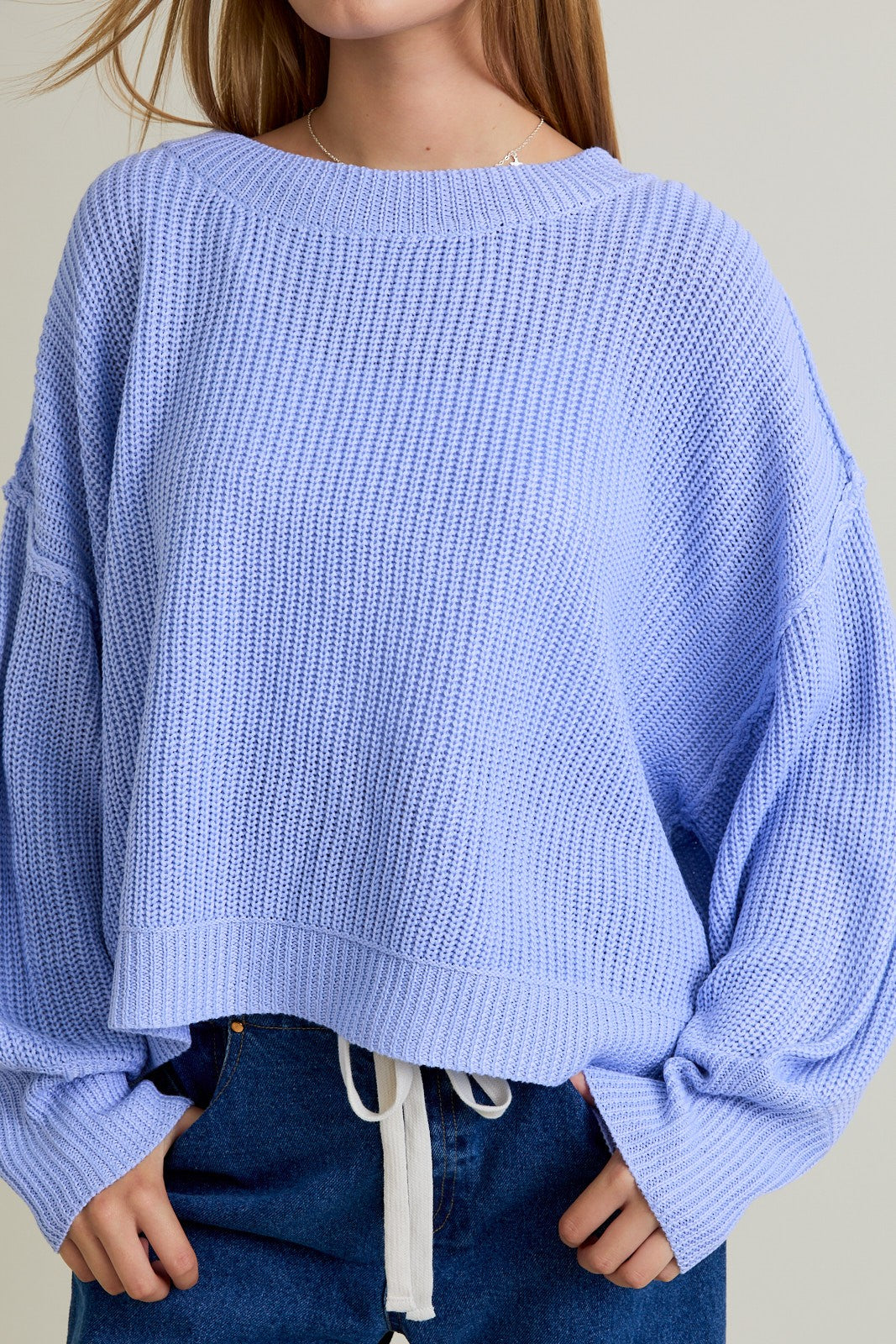 Periwinkle Drift Sweater