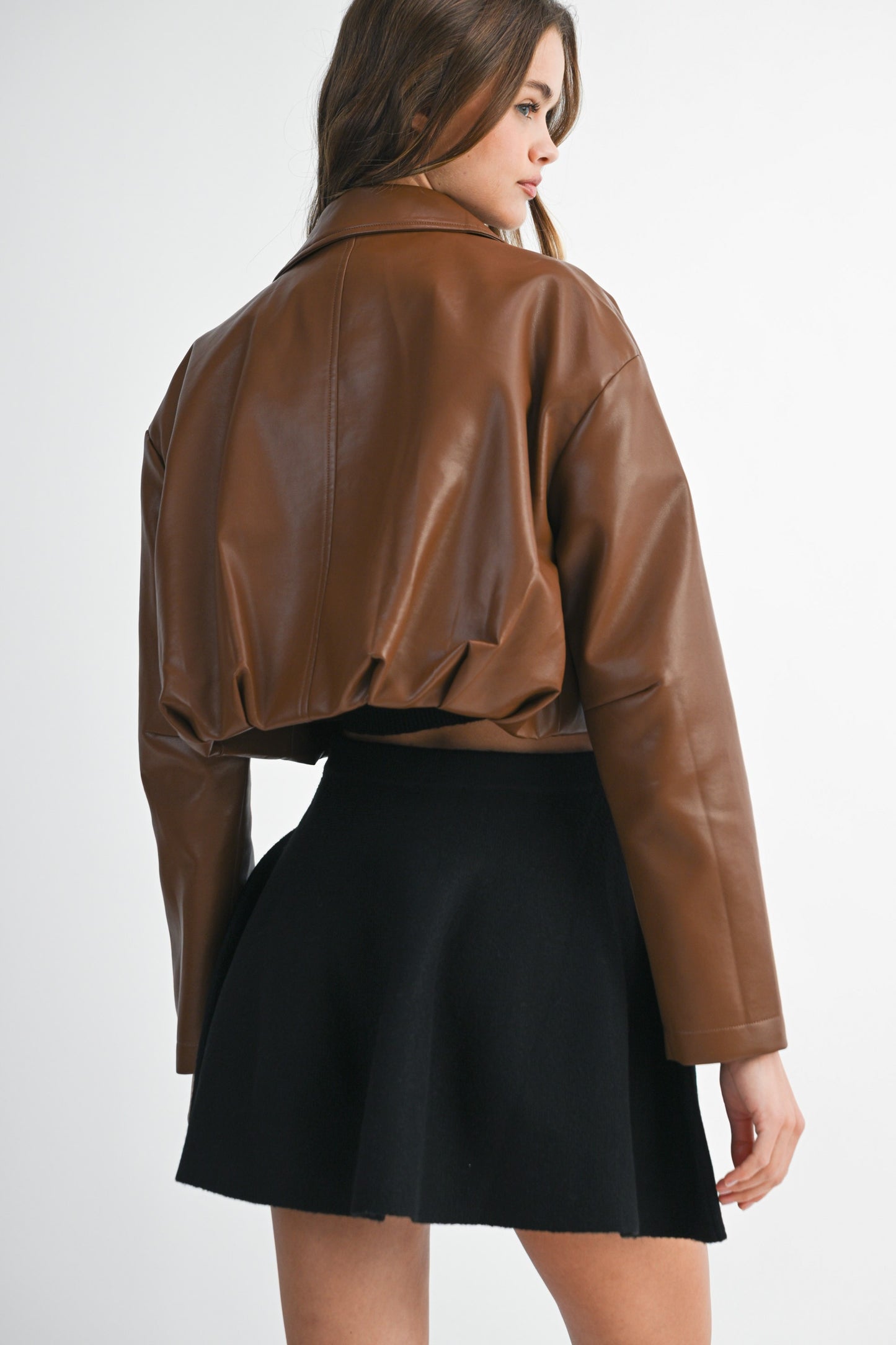 Sierra Leather Bubble Jacket