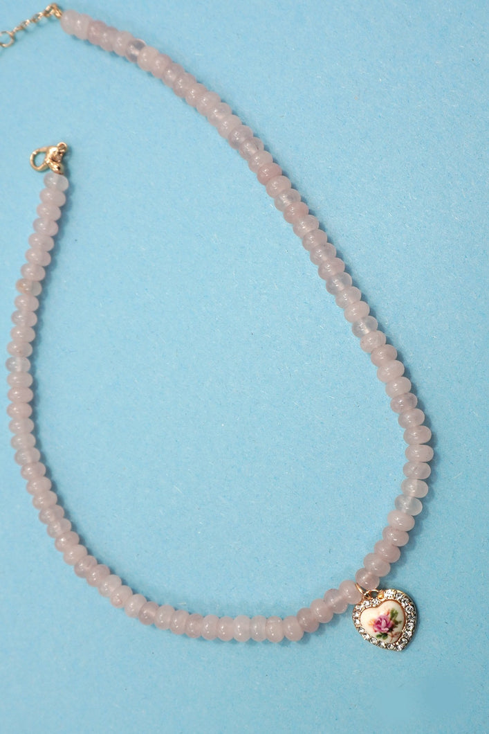 Back To Me Beaded Necklace Rose