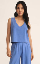 Load image into Gallery viewer, Sloane V-Neck Top Bay Blue