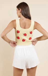 Berry Cake Embroidered Tank