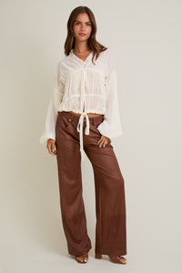 Soft Light Ruffle Blouse