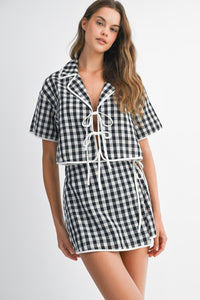 Checkmate Piped Gingham Set