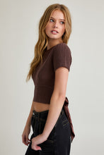 Load image into Gallery viewer, Vanessa Bow Back Top Brown