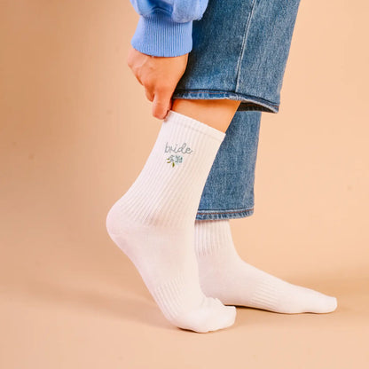 Something Blue Bridal Socks