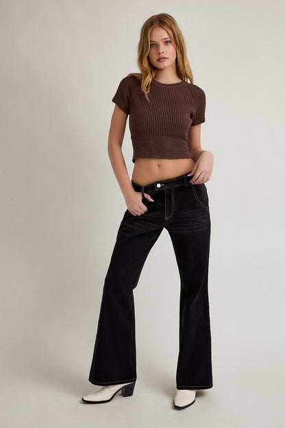 Vanessa Bow Back Top Brown