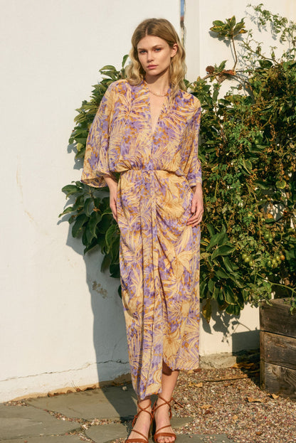 Checking In Ruched Dress