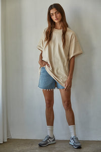 Everyday Oversized Tee Warm Cream