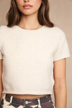 Load image into Gallery viewer, City Lights Cropped Sweater Cream