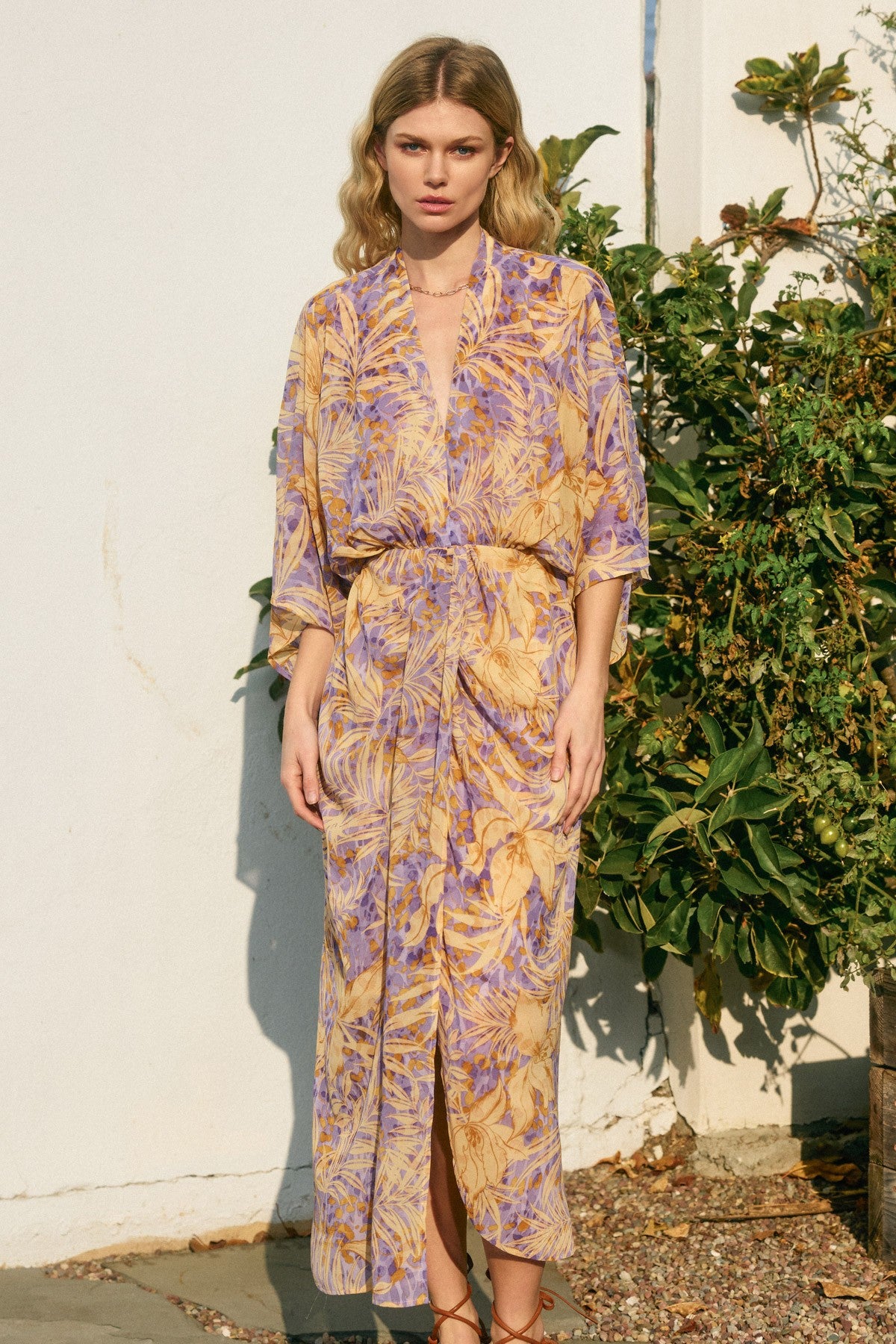 Checking In Ruched Dress