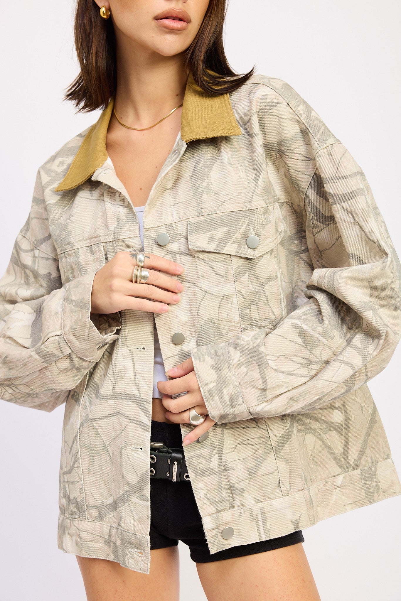 Woodland Camo Trucker Jacket