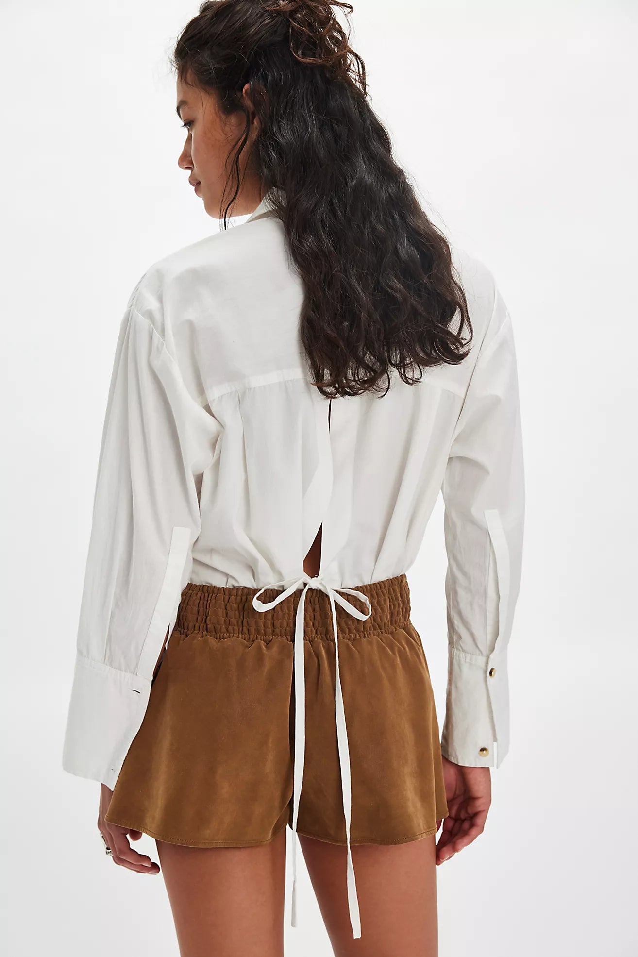 Paradise Found Suede Skort Camel