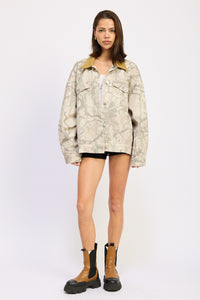 Woodland Camo Trucker Jacket