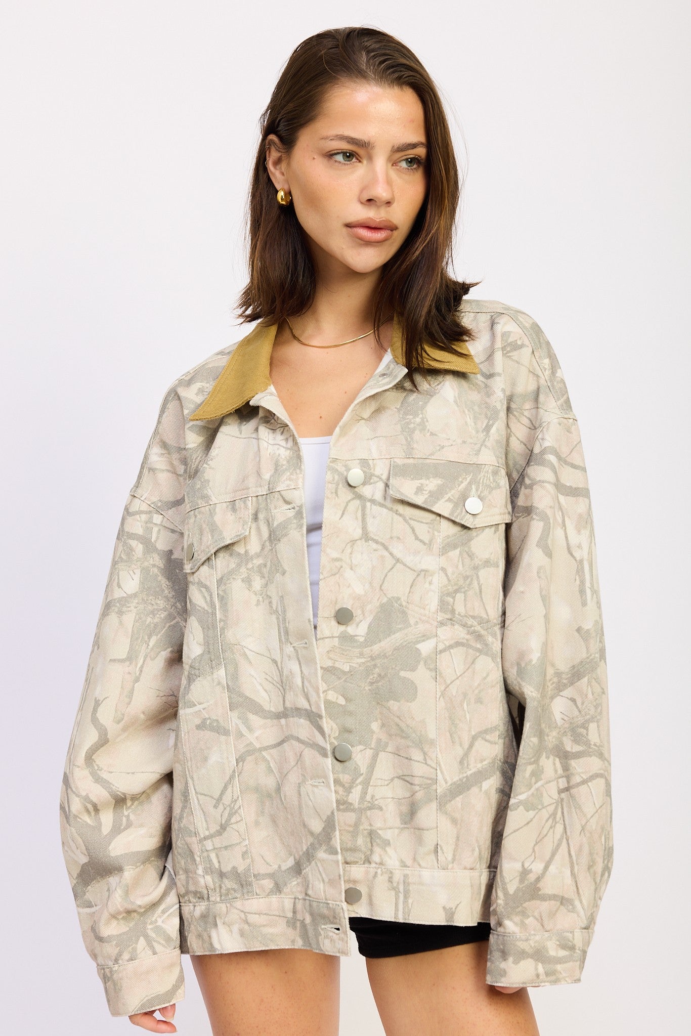 Woodland Camo Trucker Jacket