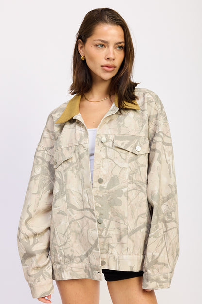 Woodland Camo Trucker Jacket