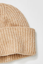 Load image into Gallery viewer, Harbor Marled Ribbed Beanie Camel