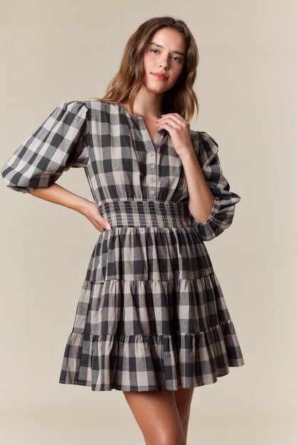 Autumn Grove Plaid Dress
