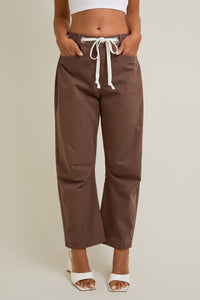 Rope Tie Barrel Jeans