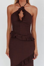 Load image into Gallery viewer, Cocoa Ruffle Cutout Dress