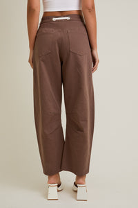 Rope Tie Barrel Jeans