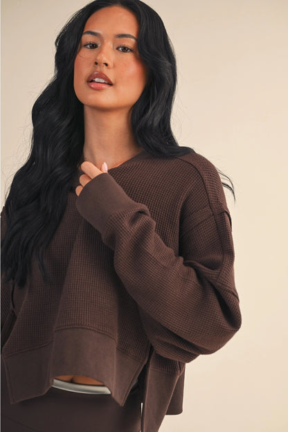 Soft Relay Knit Top Chocolate