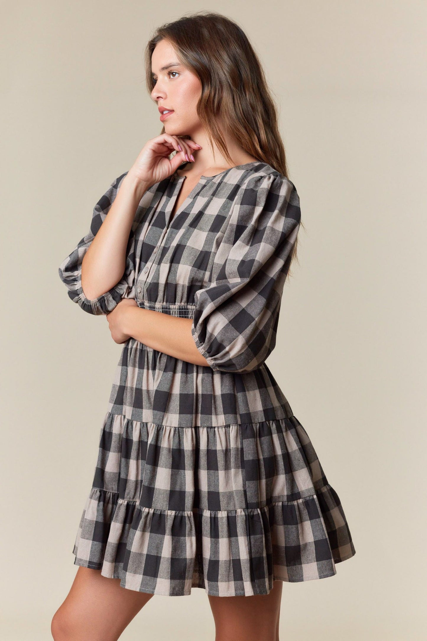 Autumn Grove Plaid Dress