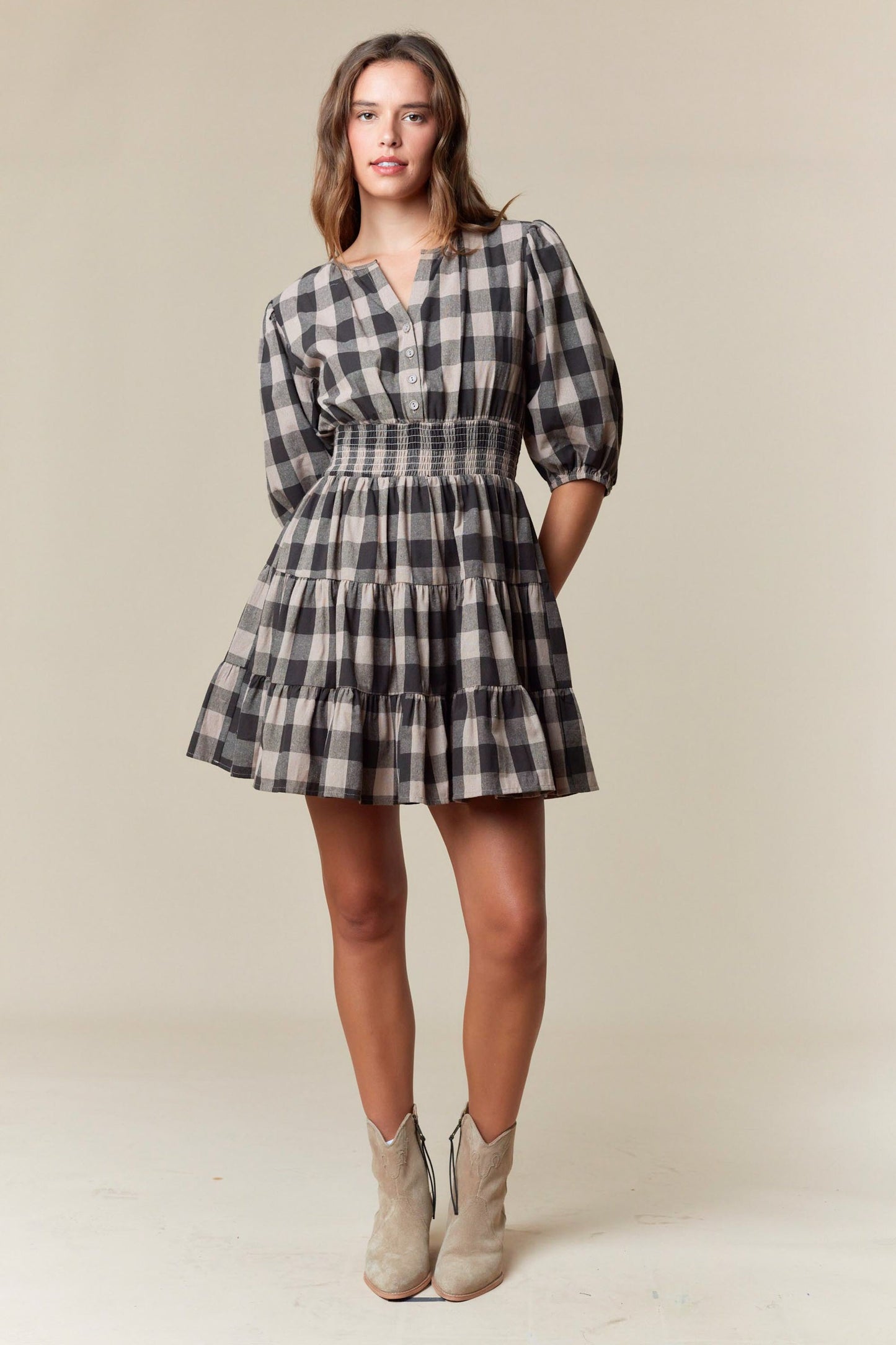 Autumn Grove Plaid Dress