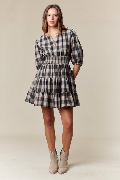 Autumn Grove Plaid Dress