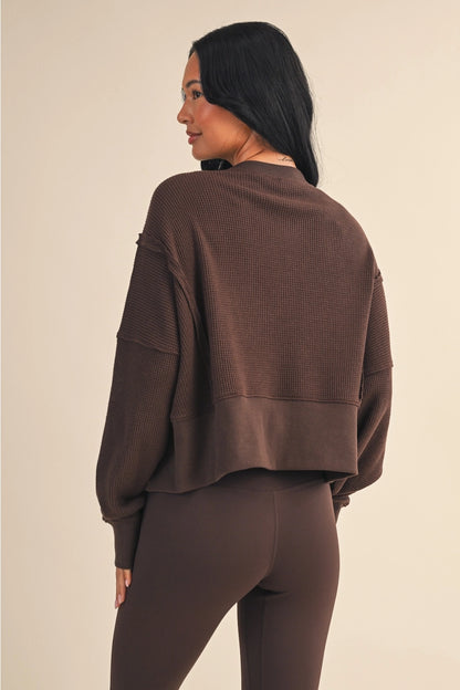 Soft Relay Knit Top Chocolate