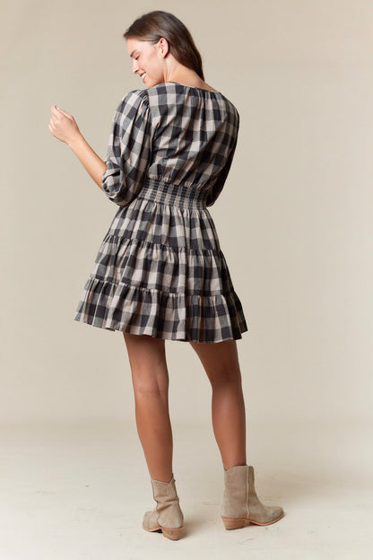 Autumn Grove Plaid Dress