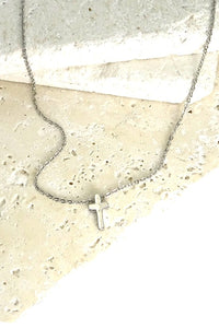 She's A Classic Cross Necklace Silver