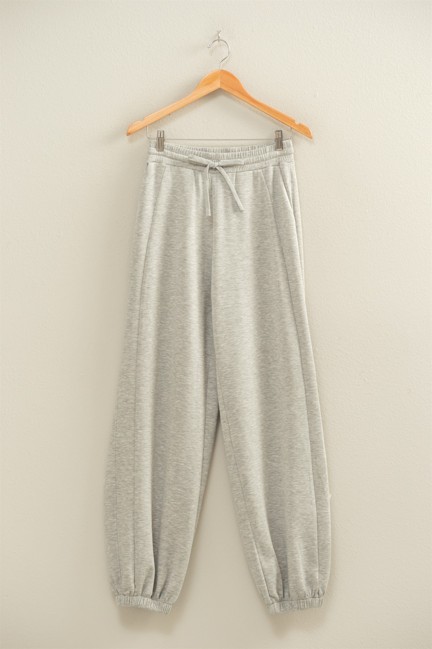 Cloudstate Knit Joggers in heather grey with drawstring waist, relaxed leg, and cuffed ankles