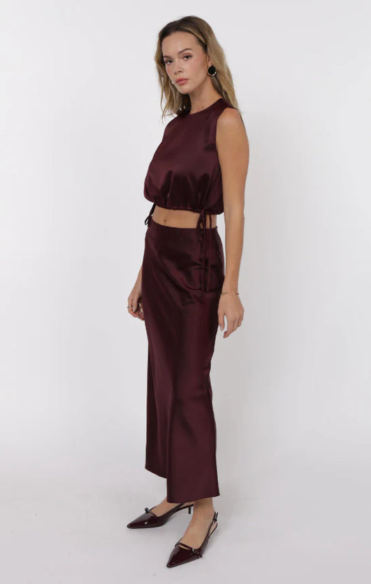 Deep Trance Tank Crop With Side Ties