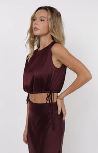 Deep Trance Tank Crop With Side Ties