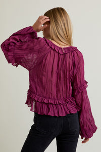 Violet Reverie Ruffle Blouse