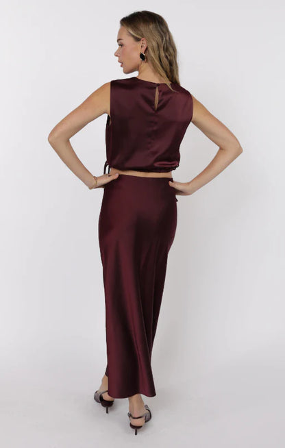 Deep Trance Bias Midi Skirt