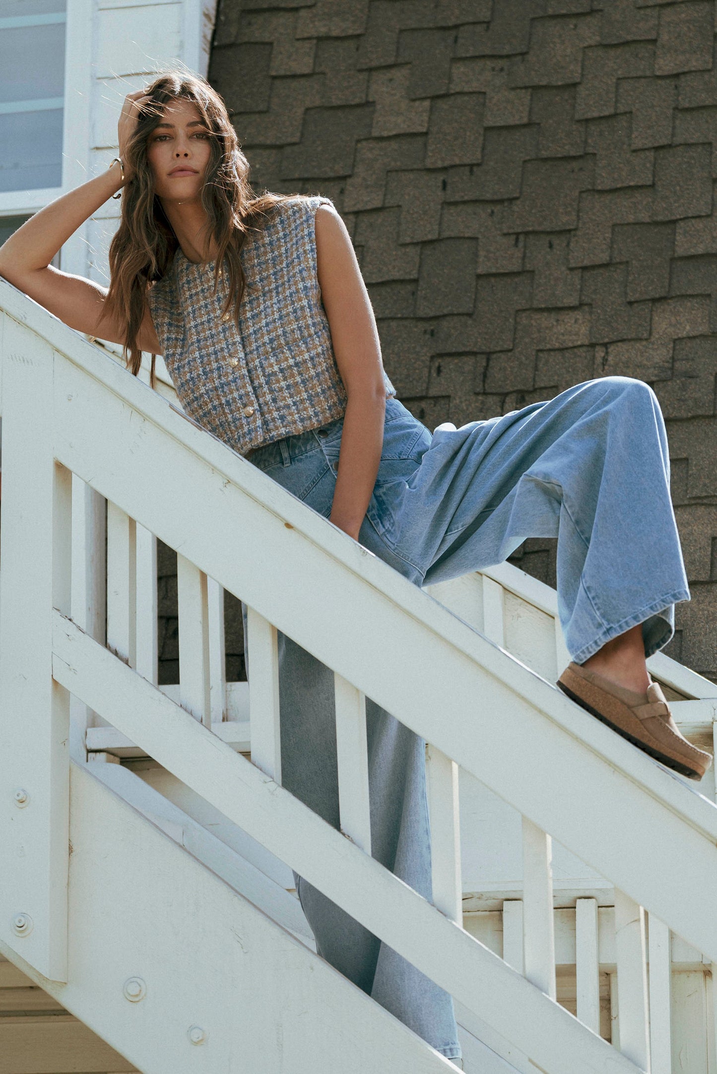 Horizon Pintuck Denim Pants