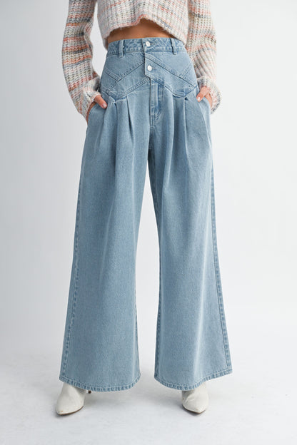 Horizon Pintuck Denim Pants