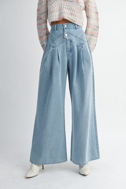 Horizon Pintuck Denim Pants
