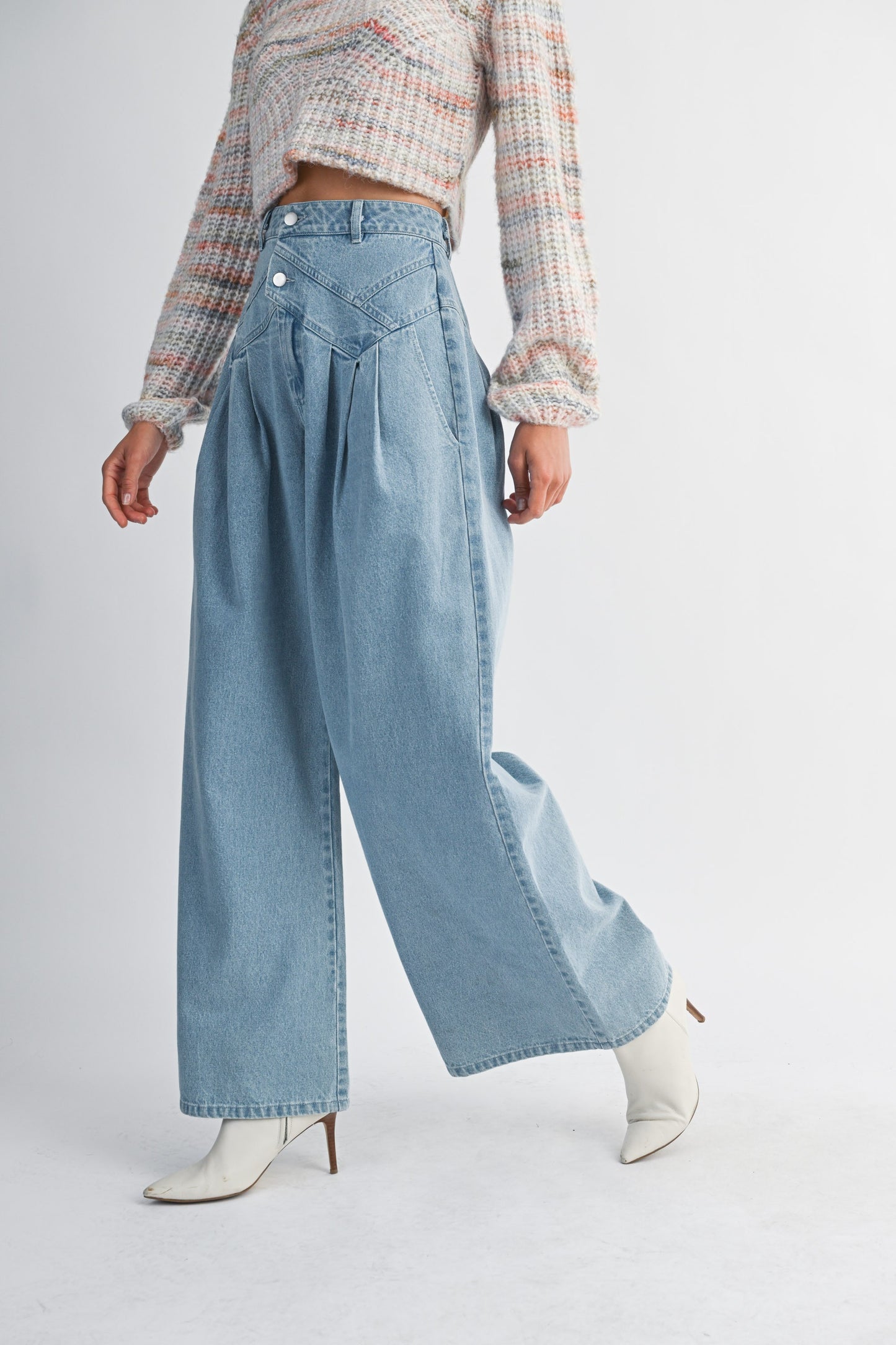 Horizon Pintuck Denim Pants