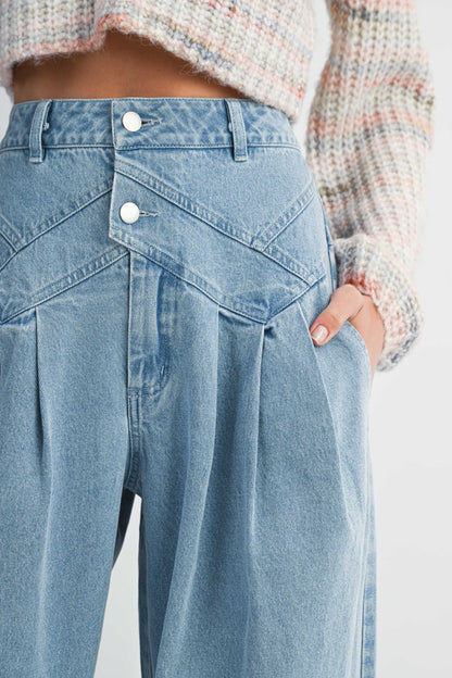 Horizon Pintuck Denim Pants