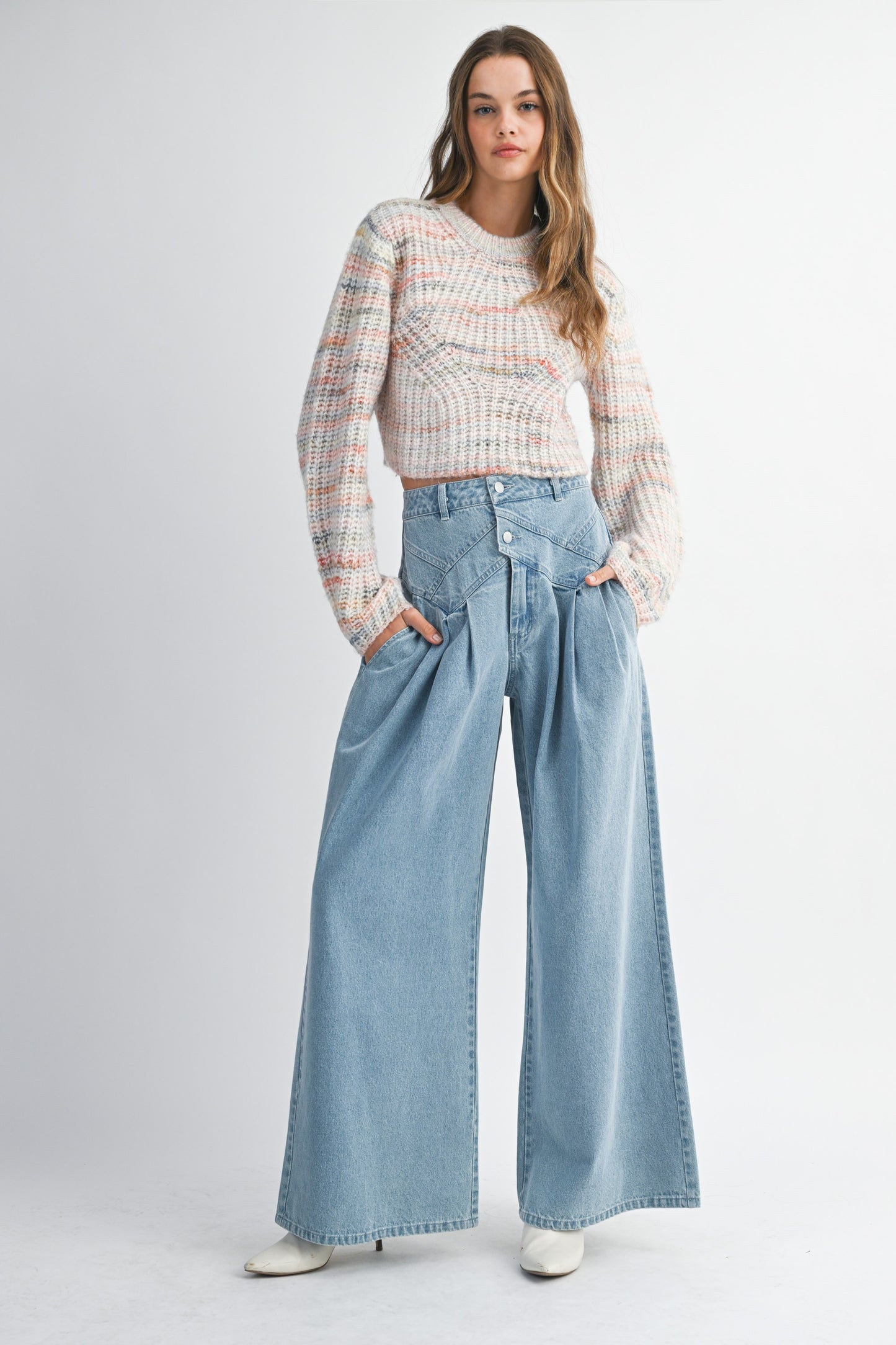 Horizon Pintuck Denim Pants